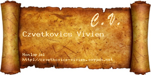 Czvetkovics Vivien névjegykártya